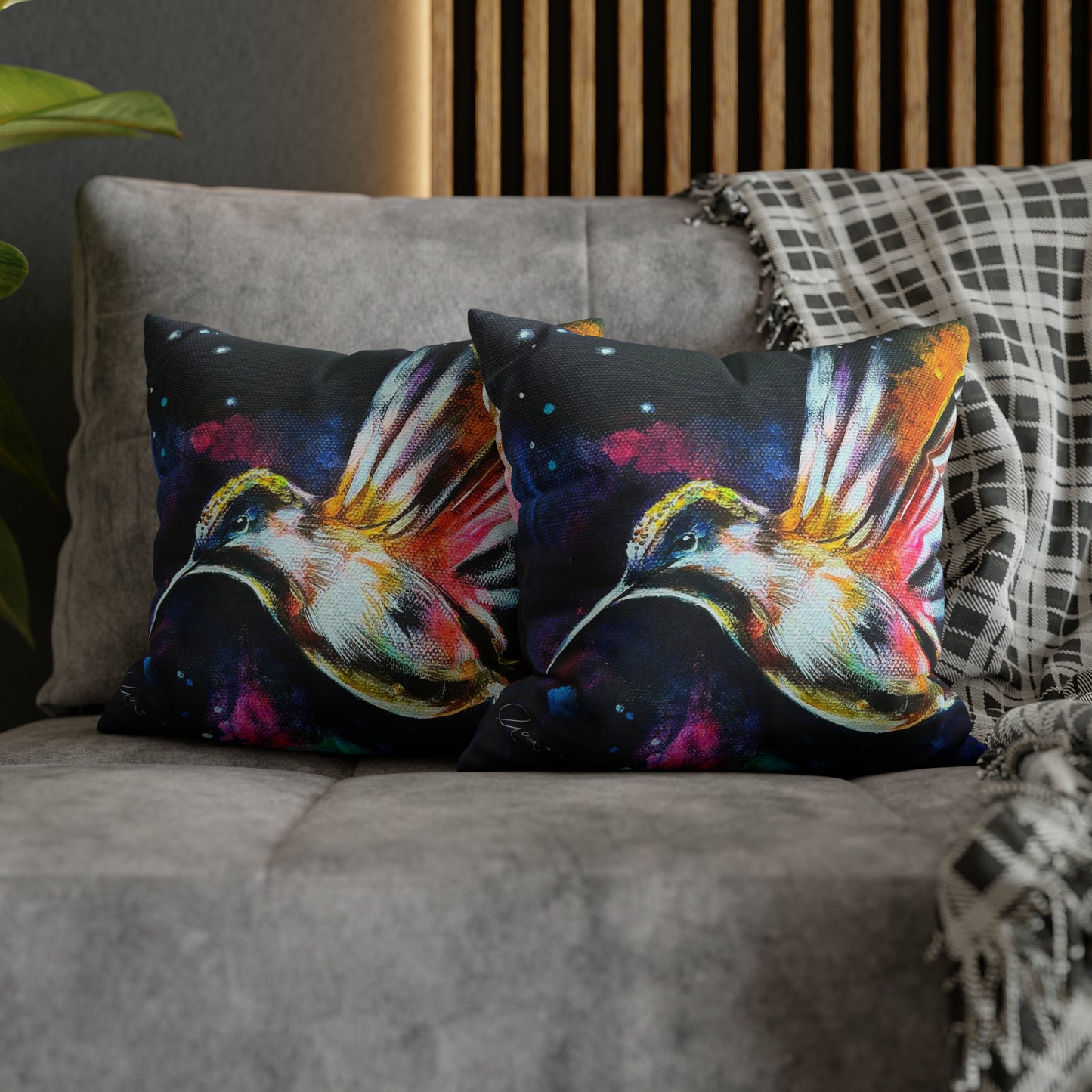 Humming bird wings Square Pillow Case