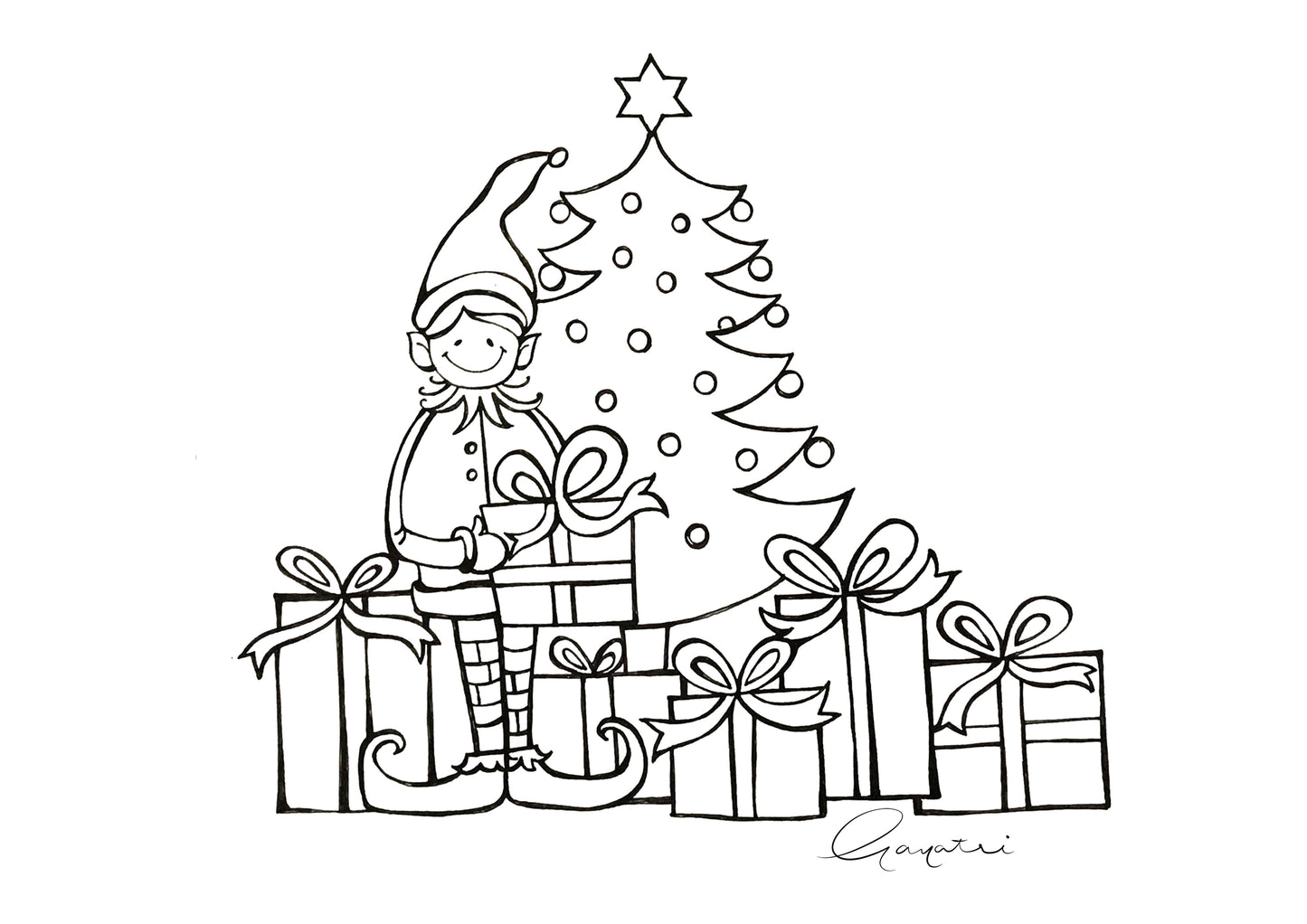 Christmas elf Digital Download