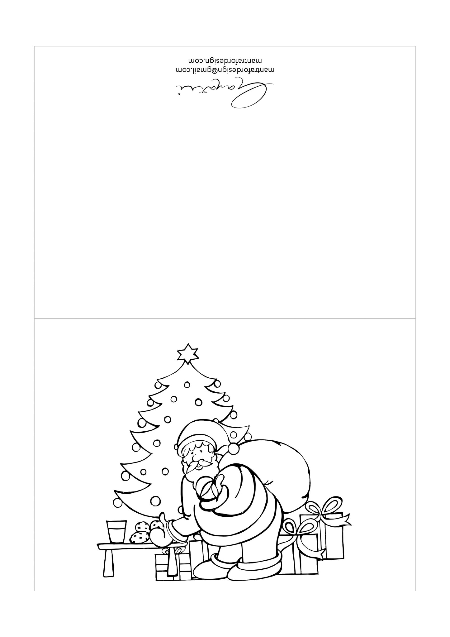 Santa and Cookies Digital Download