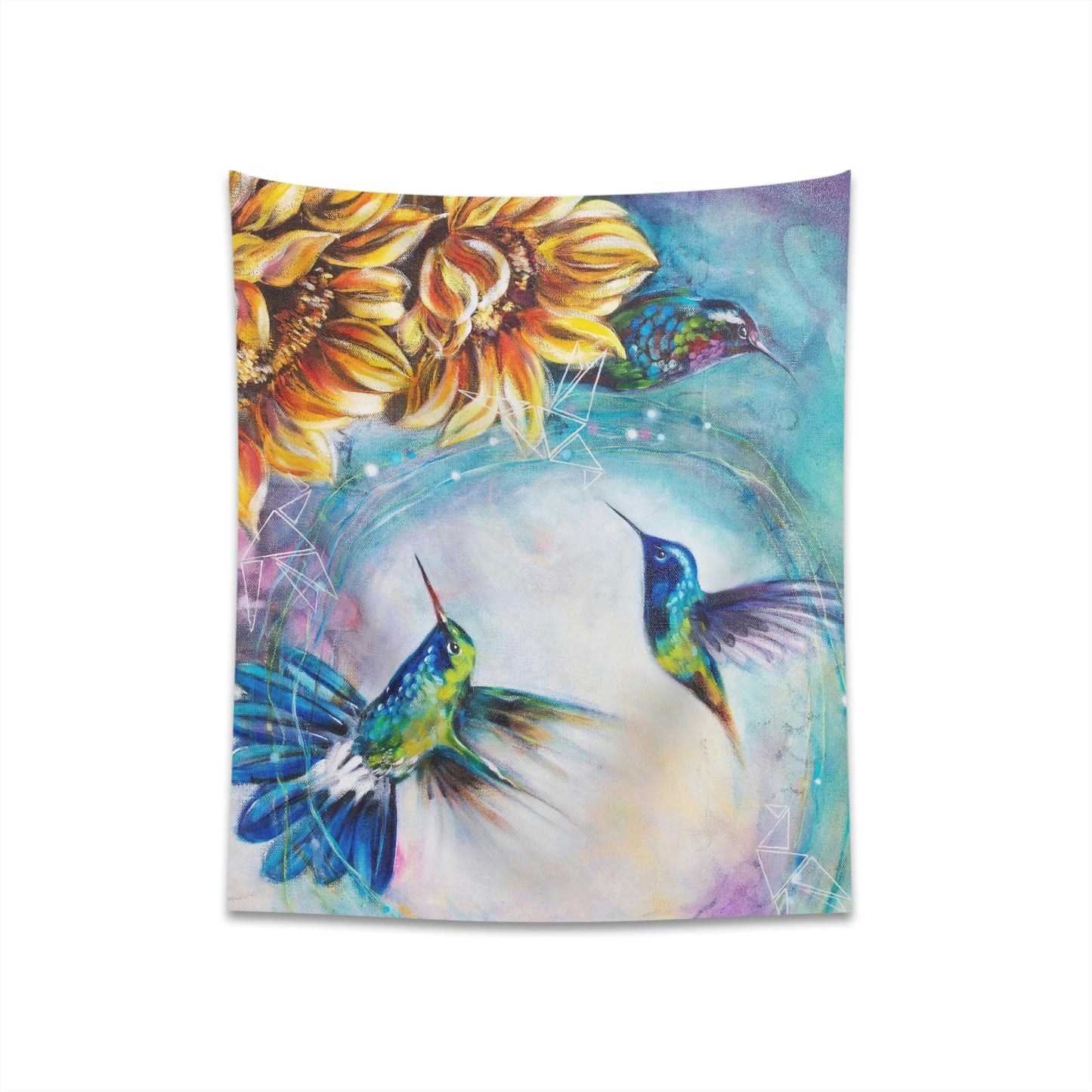 "humming birds" Printed Wall Tapestry
