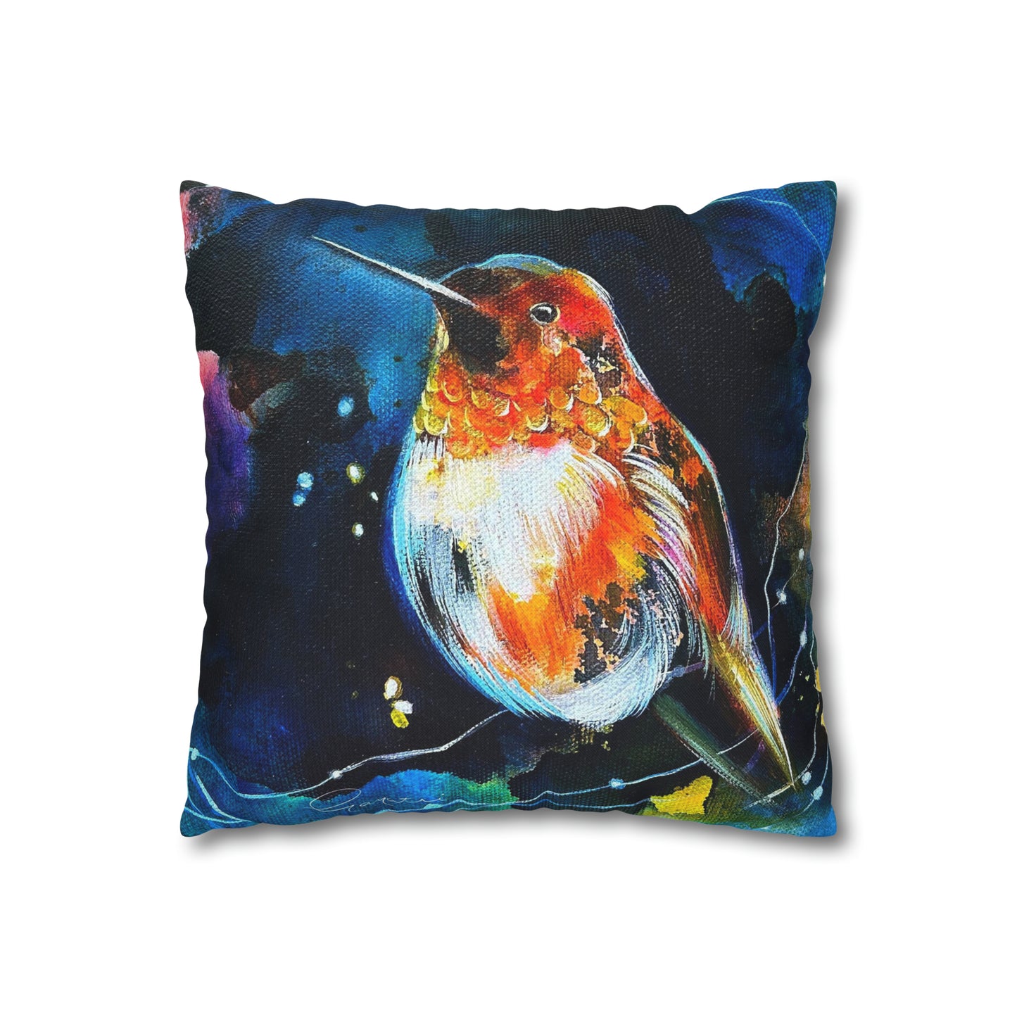 Humming bird Square Pillow Case