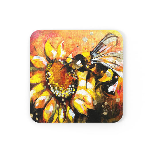 Bee Cork Back Coaster