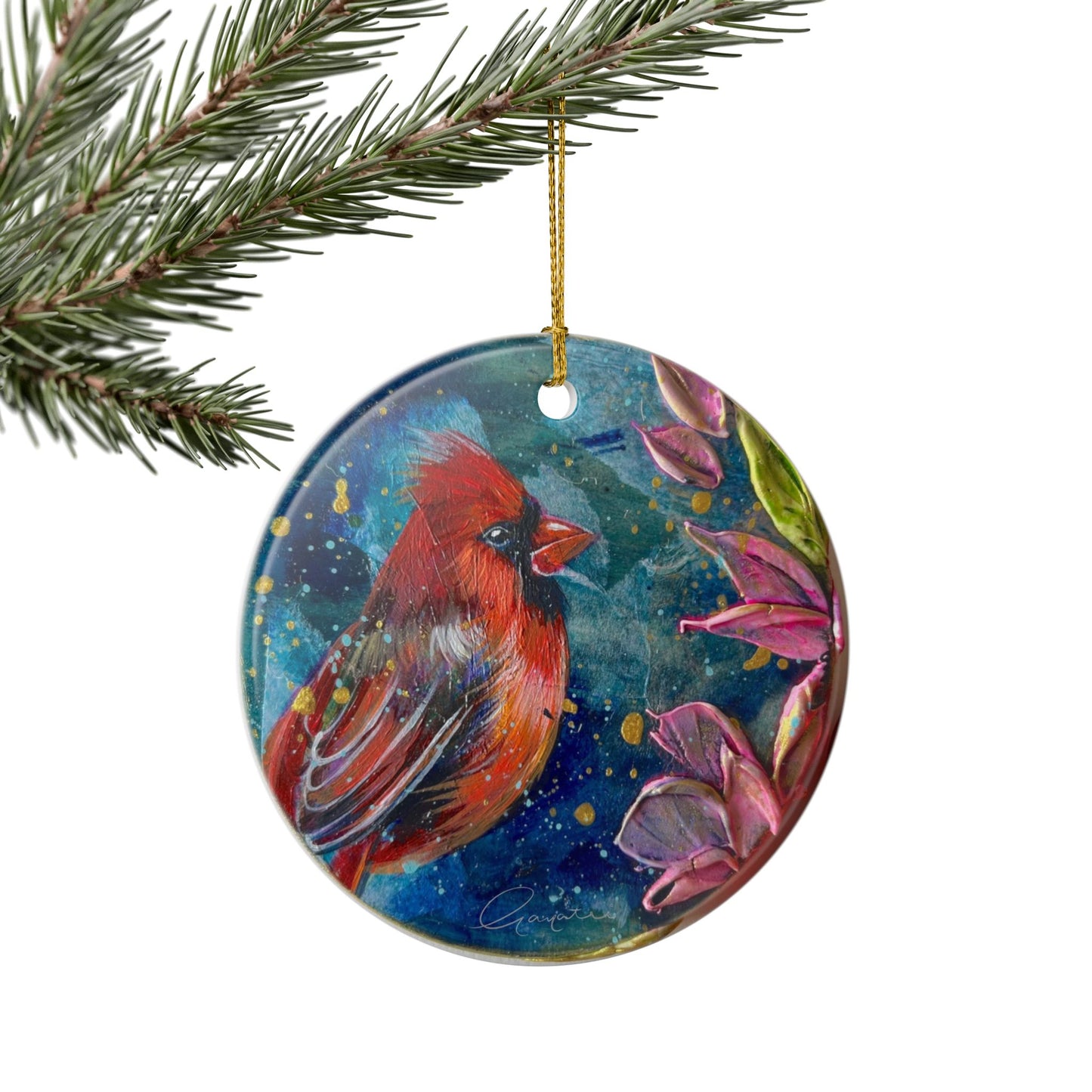 Ceramic Ornament - Cardinal Song