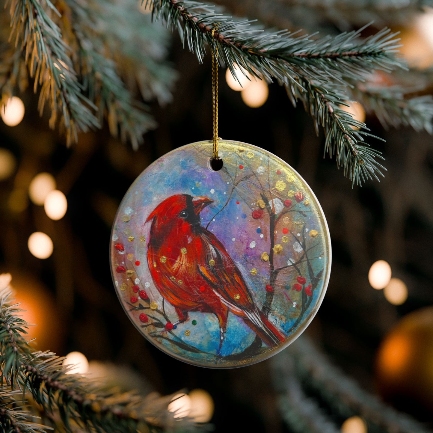 Ceramic Ornament - Cardinal magic