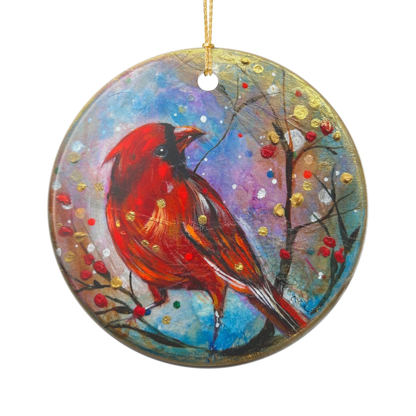 Ceramic Ornament - Cardinal magic