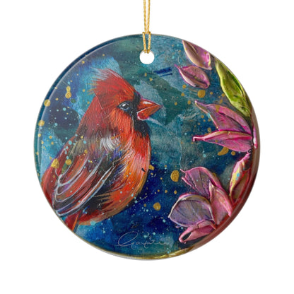 Ceramic Ornament - Cardinal Song